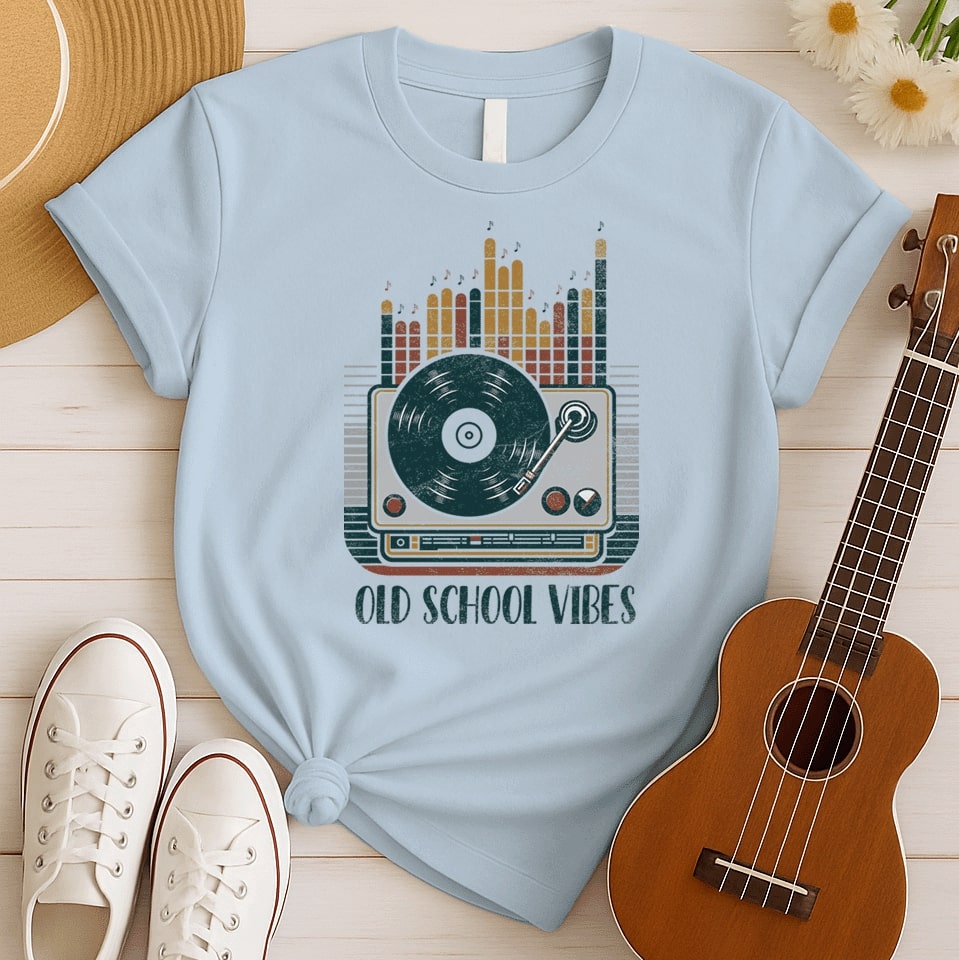 Old School Vibes | Retro Music Tshirt