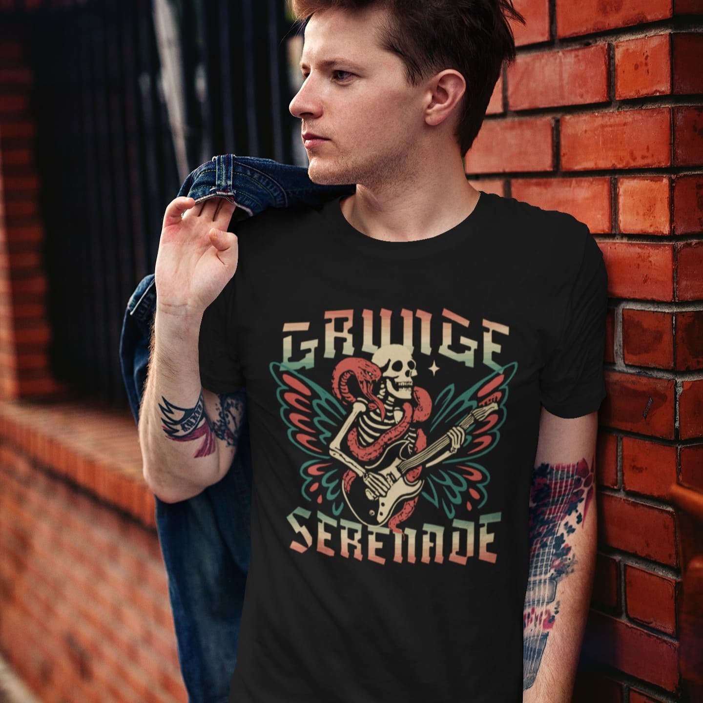 Grunge Serenade | Vintage Guitar Shirt