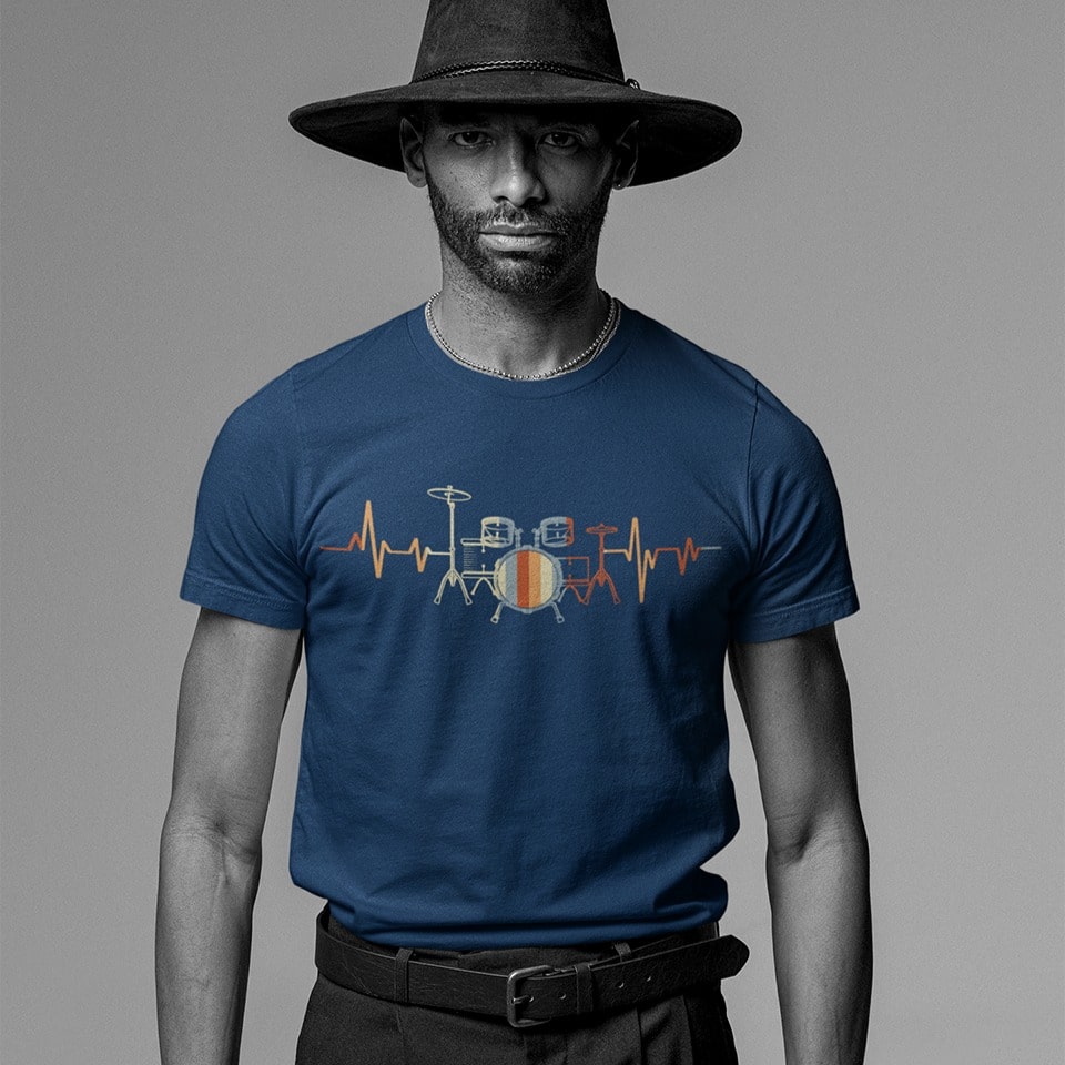 Vintage Drums Vibe | Rhythm Music Tshirt