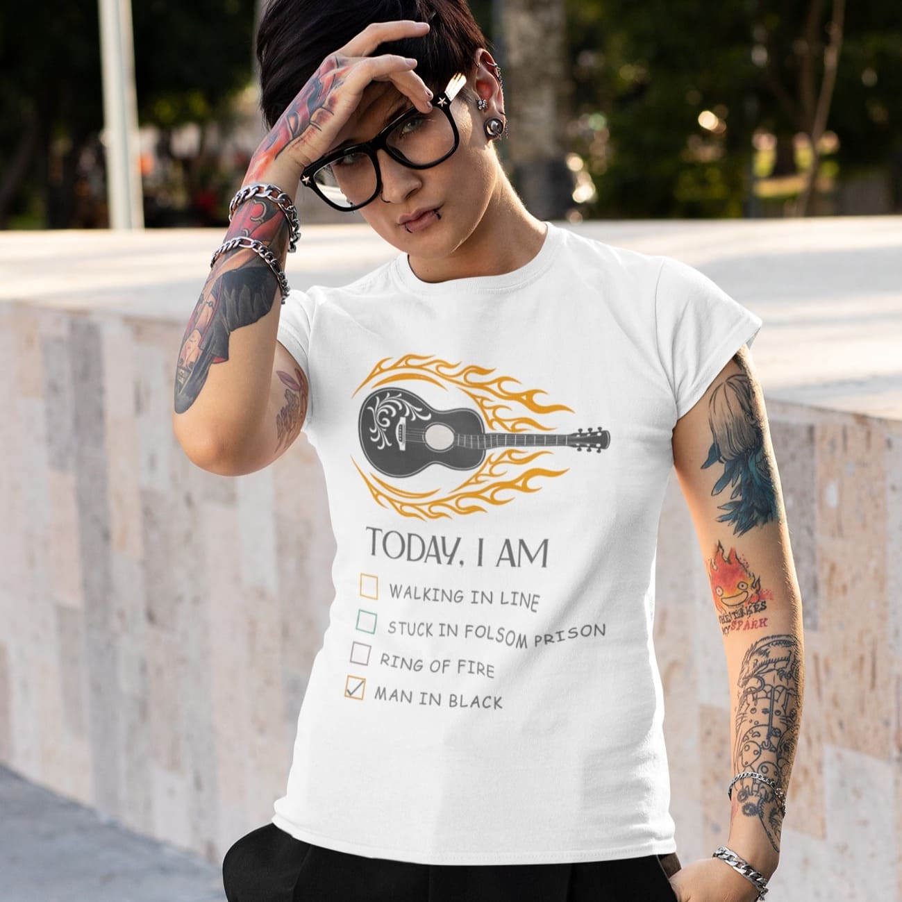 Iconic Songs Lyrics | Johnny Cash Country Tee