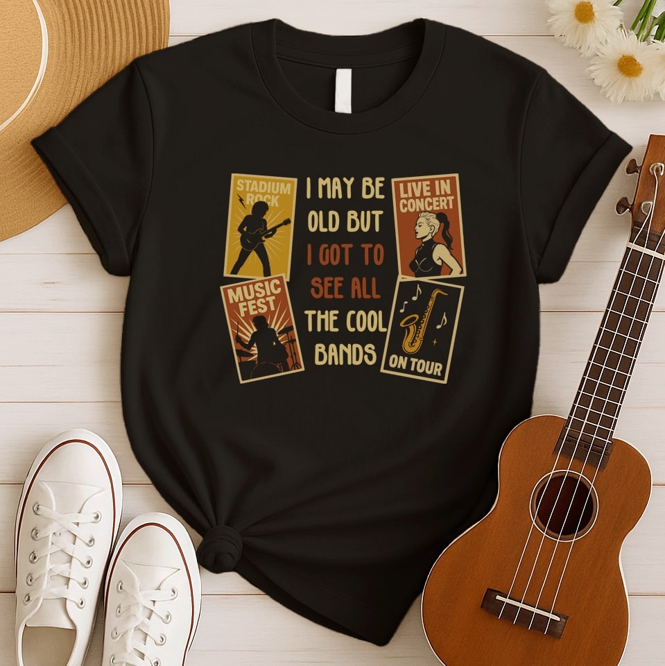 Old Cool Bands | Live Concert Music Tee