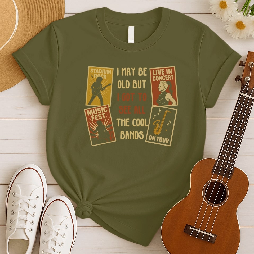 Old Cool Bands | Live Concert Music Tee