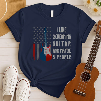 Screaming Guitar | Funny Rock Music Tee