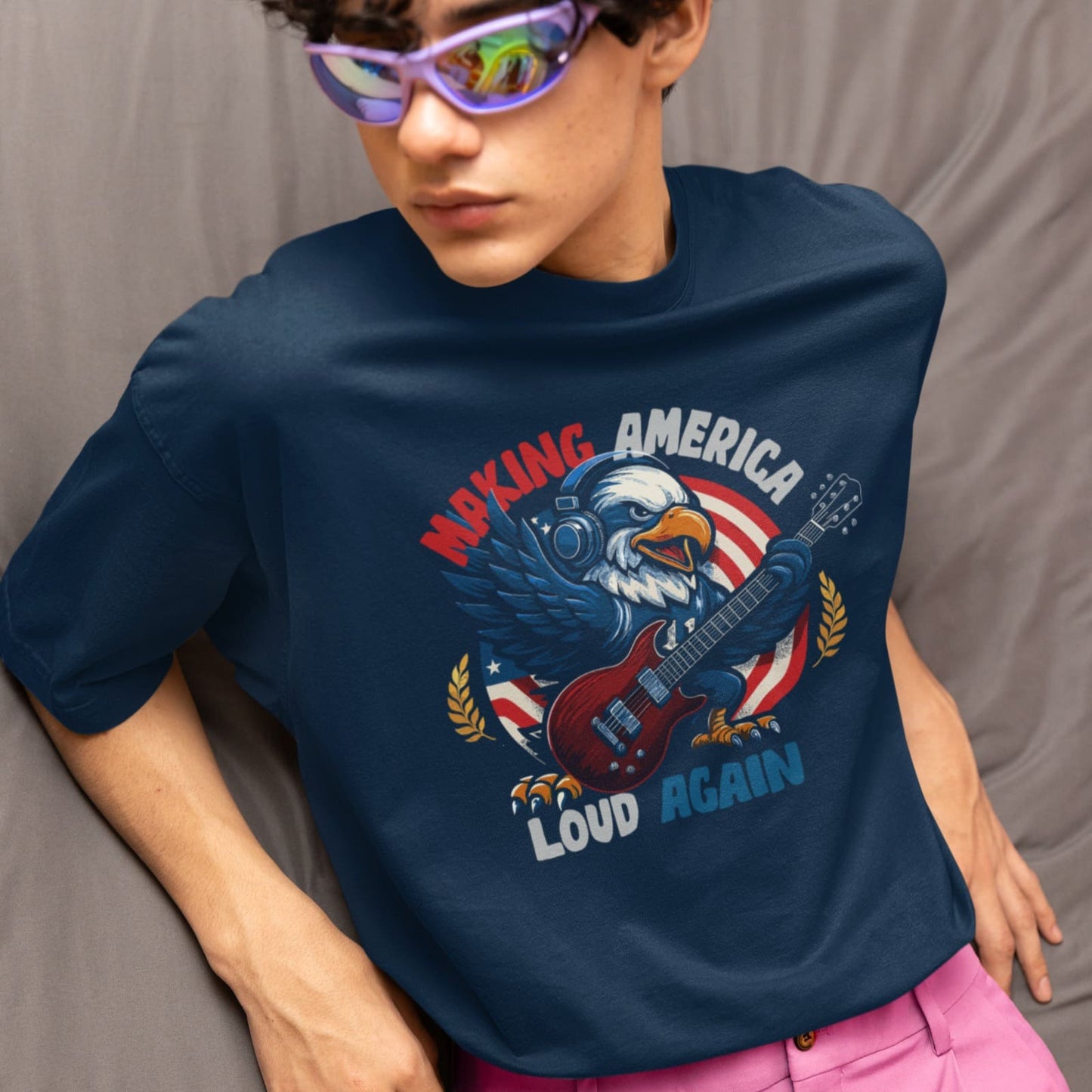 Patriotic Guitar Shred | Eagle Rock Tshirt