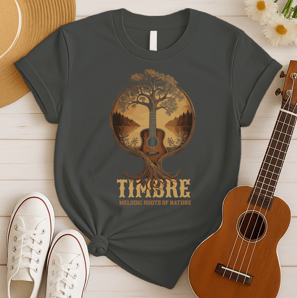 Timbre Tree Roots | Acoustic Nature Music Tshirt