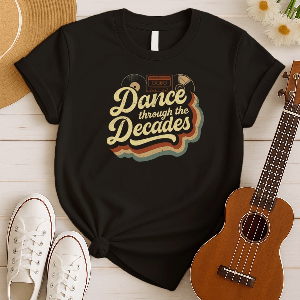 Dance through Decades | 80's Retro Music Tshirt