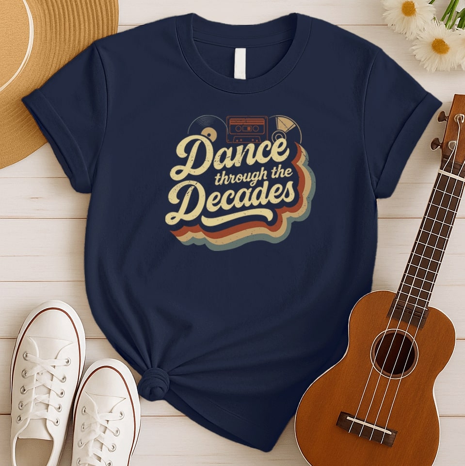 Dance through Decades | 80's Retro Music Tshirt
