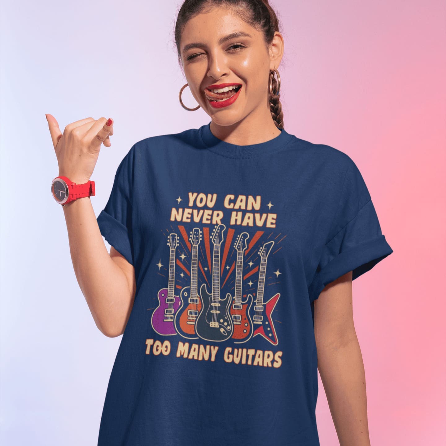 Never Too Many | Guitar Player Tshirt