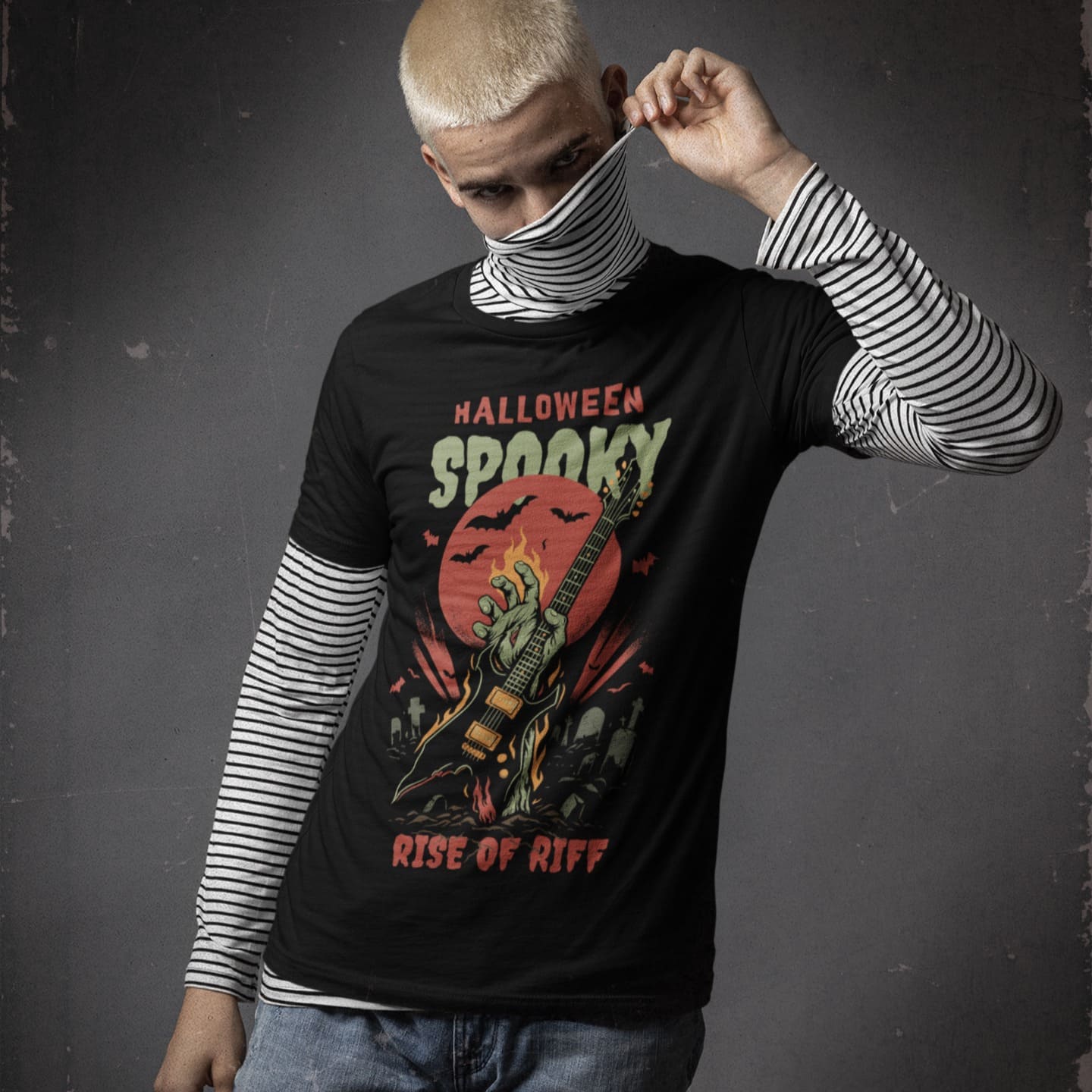 Rise of Riff | Spooky Halloween Music Tshirt