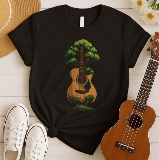 Acoustic Nature Music | Guitar Tree Tshirt