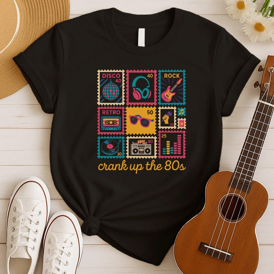 80s Music Disco | Retro Stamp Tshirt