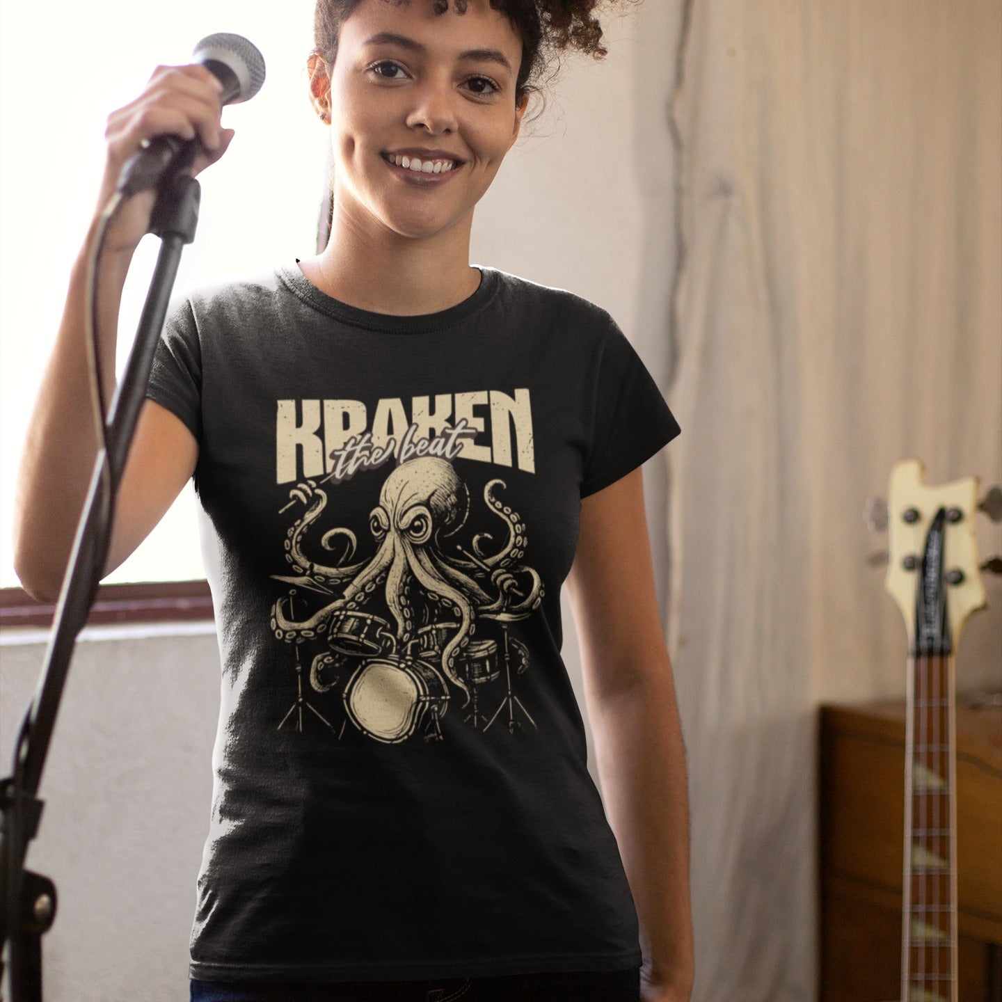 Kraken the Beat | Octopus Drummer Tshirt