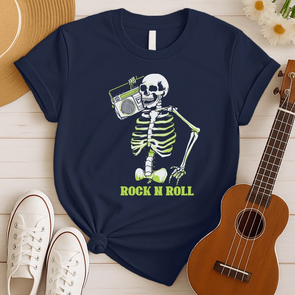 Skeleton Boombox | Rock N Roll Tshirt