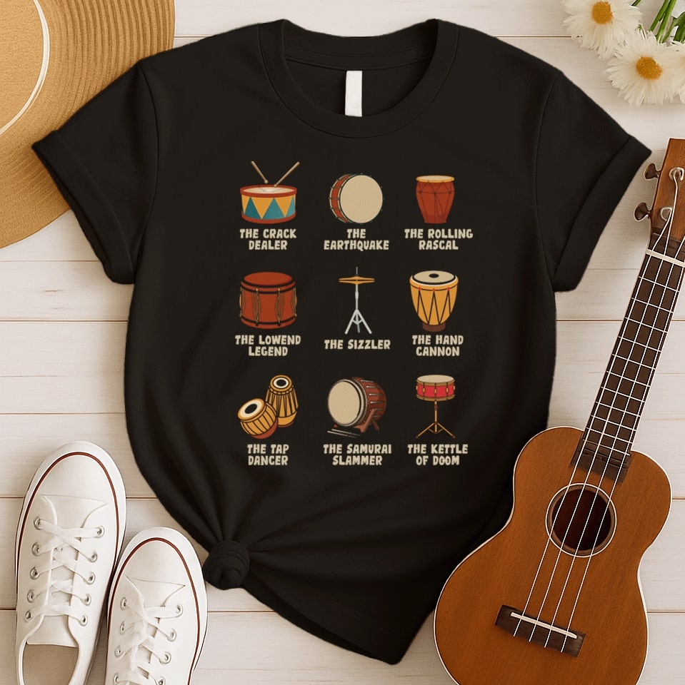 Funny Drummer Names | Musician Humor Tshirt