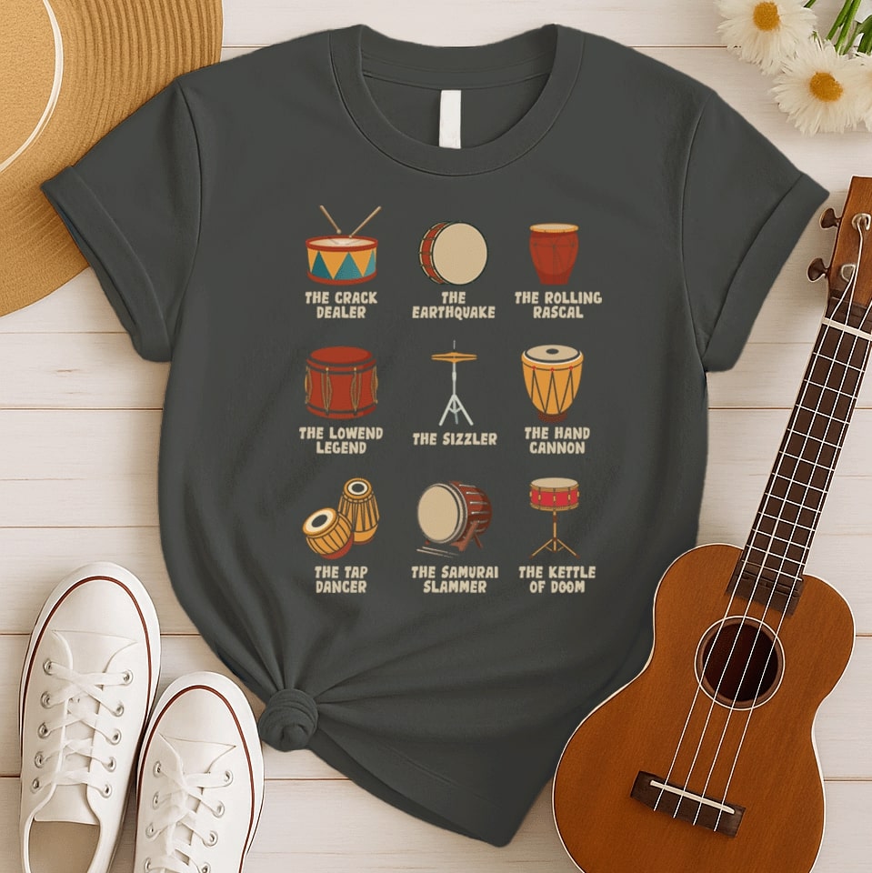 Funny Drummer Names | Musician Humor Tshirt