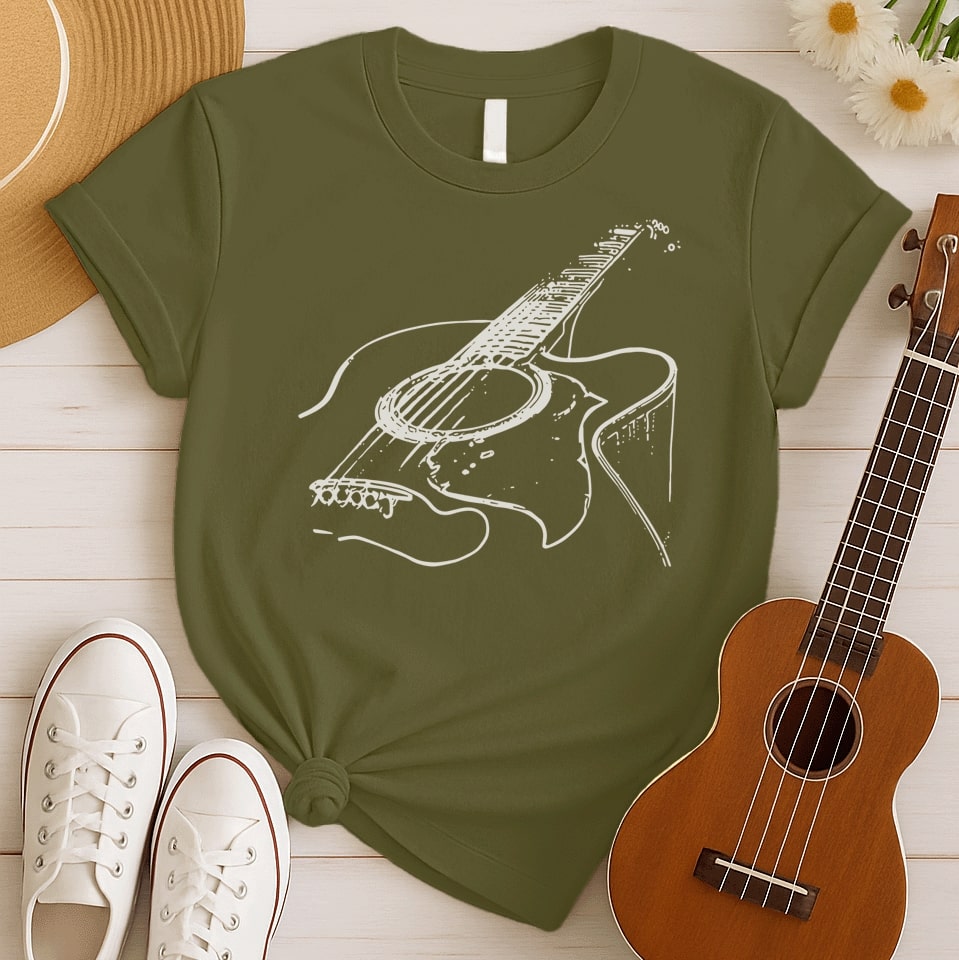 Acoustic Guitar Strings | Music Instrument Tee