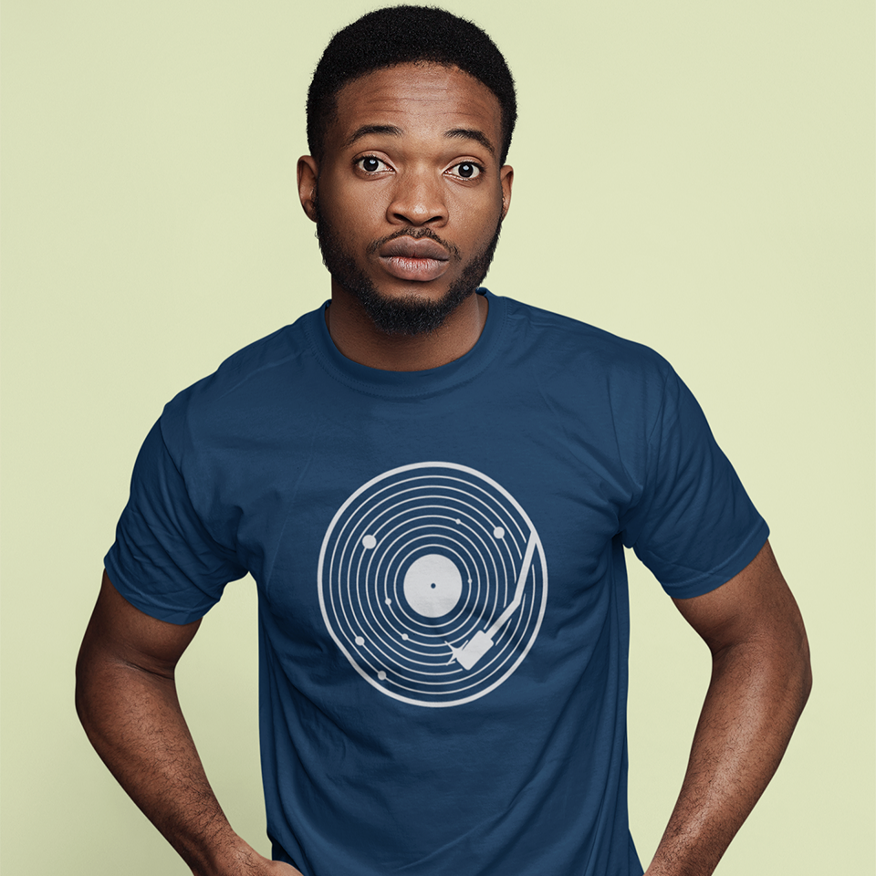 Vinyl Solar System Retro Tshirt