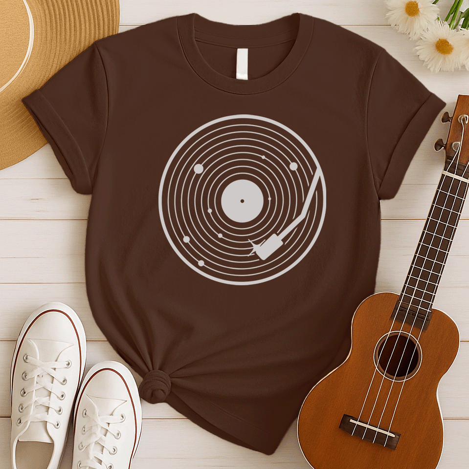 Vinyl Solar System Retro Tshirt