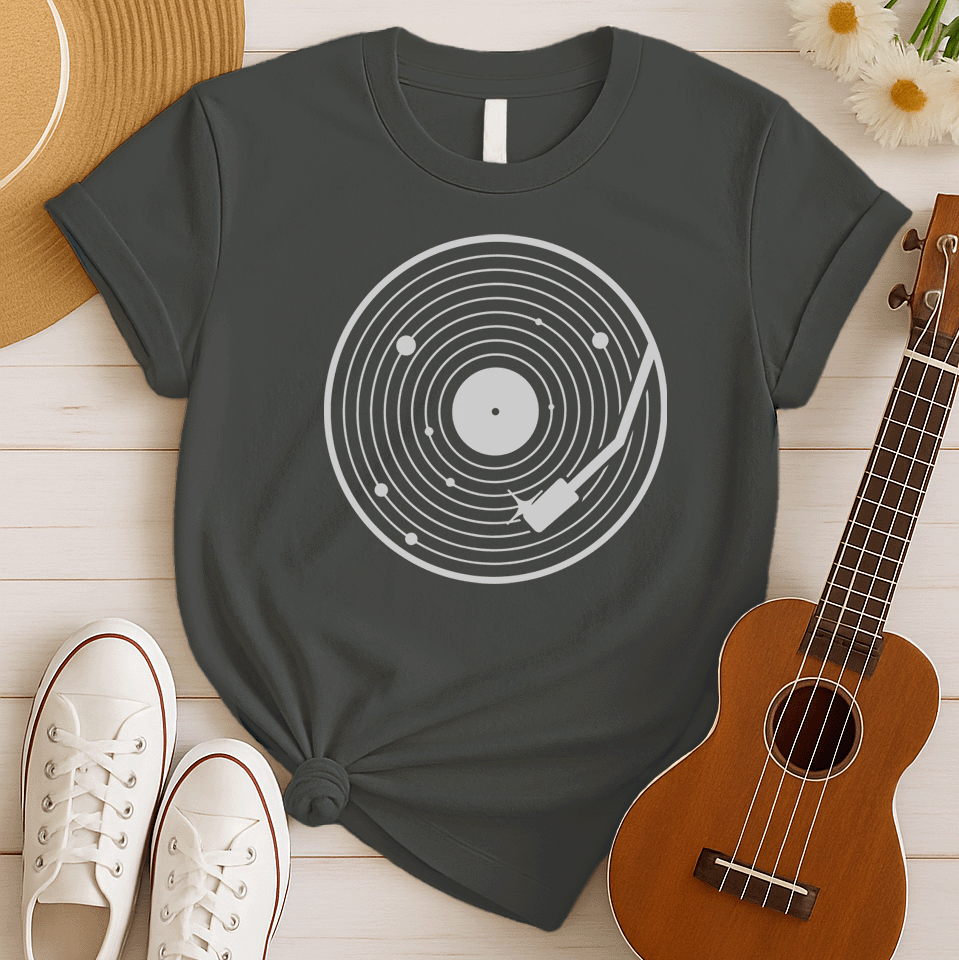 Vinyl Solar System Retro Tshirt