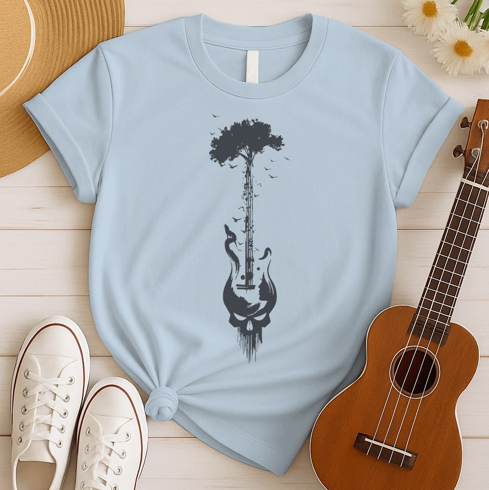 Rock Tree Art | Guitar Nature Tshirt
