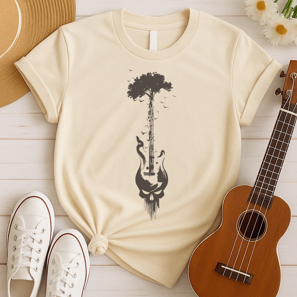 Rock Tree Art | Guitar Nature Tshirt