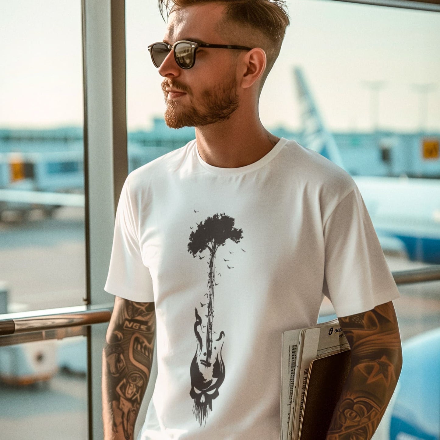 Rock Tree Art | Guitar Nature Tshirt