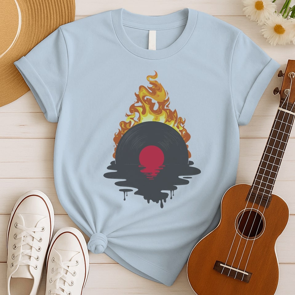 Melting Vinyl Record | Vinyl Lovers Tshirt