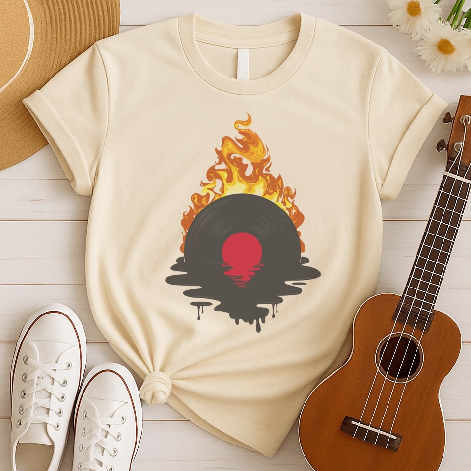 Melting Vinyl Record | Vinyl Lovers Tshirt