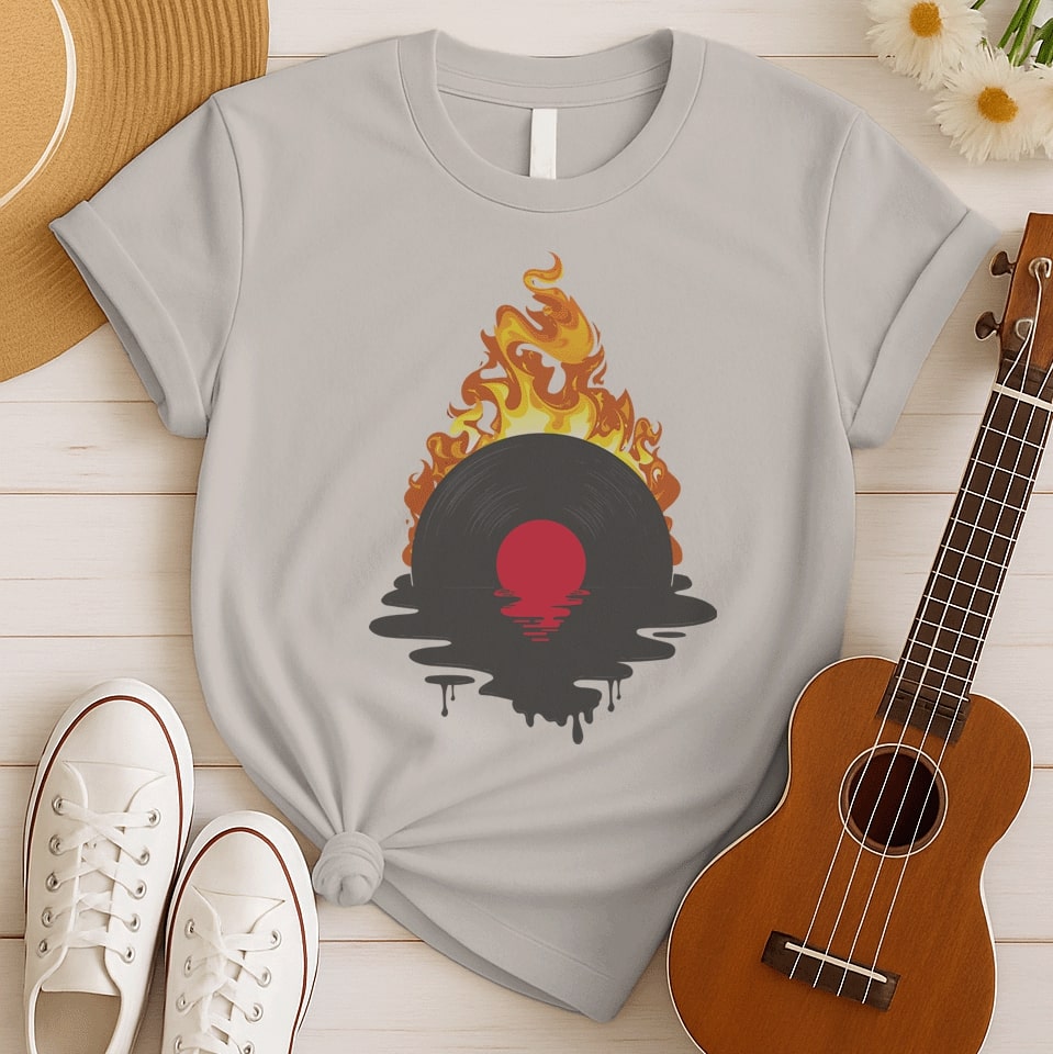 Melting Vinyl Record | Vinyl Lovers Tshirt