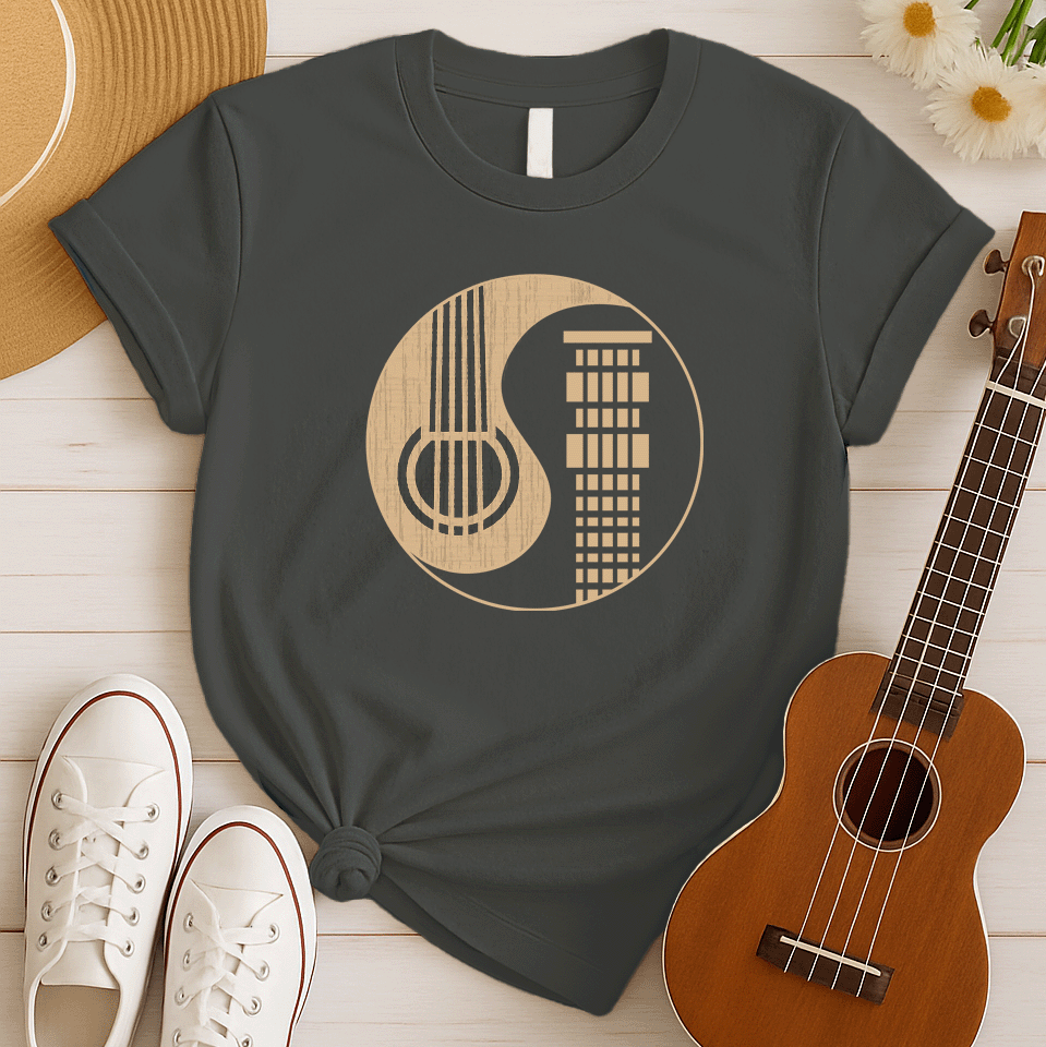 Guitar Lover Ying Yang Guitarist Tshirt