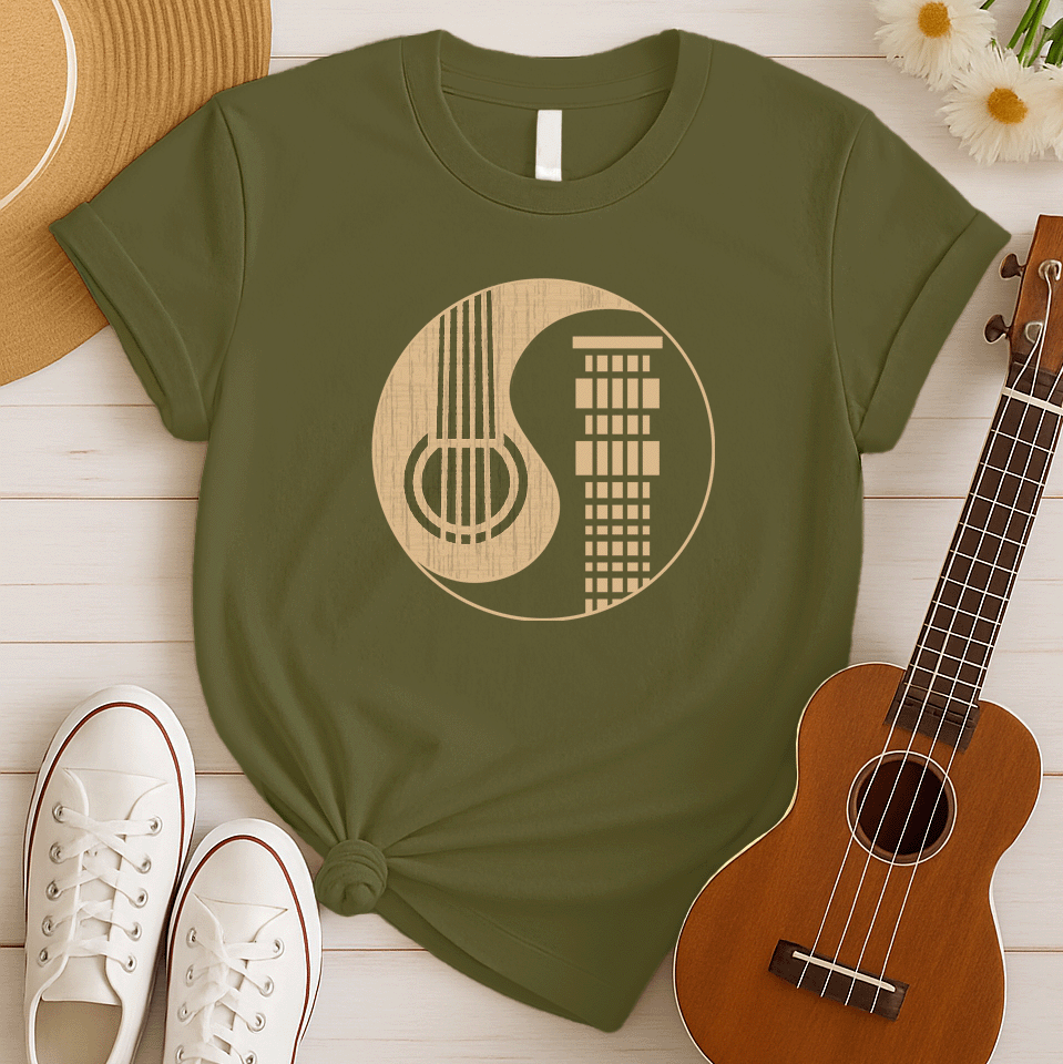 Guitar Lover Ying Yang Guitarist Tshirt