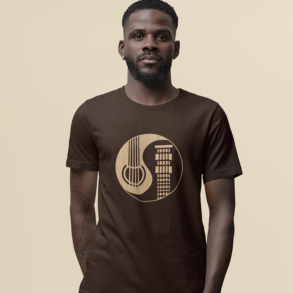 Guitar Lover Ying Yang Guitarist Tshirt