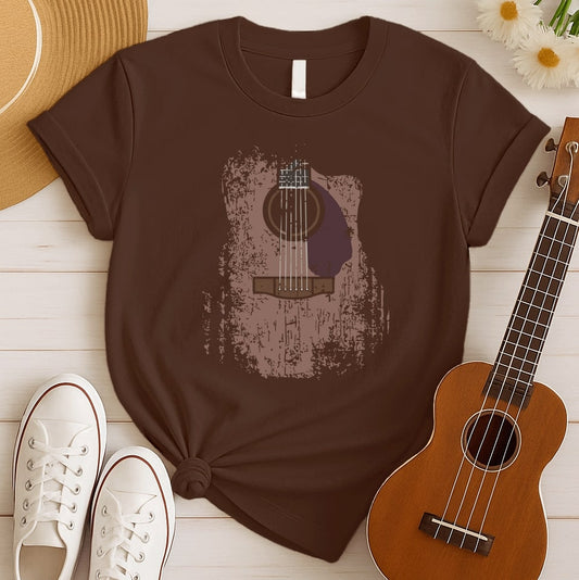 Acoustic Raw Guitar | Vintage Music Tshirt