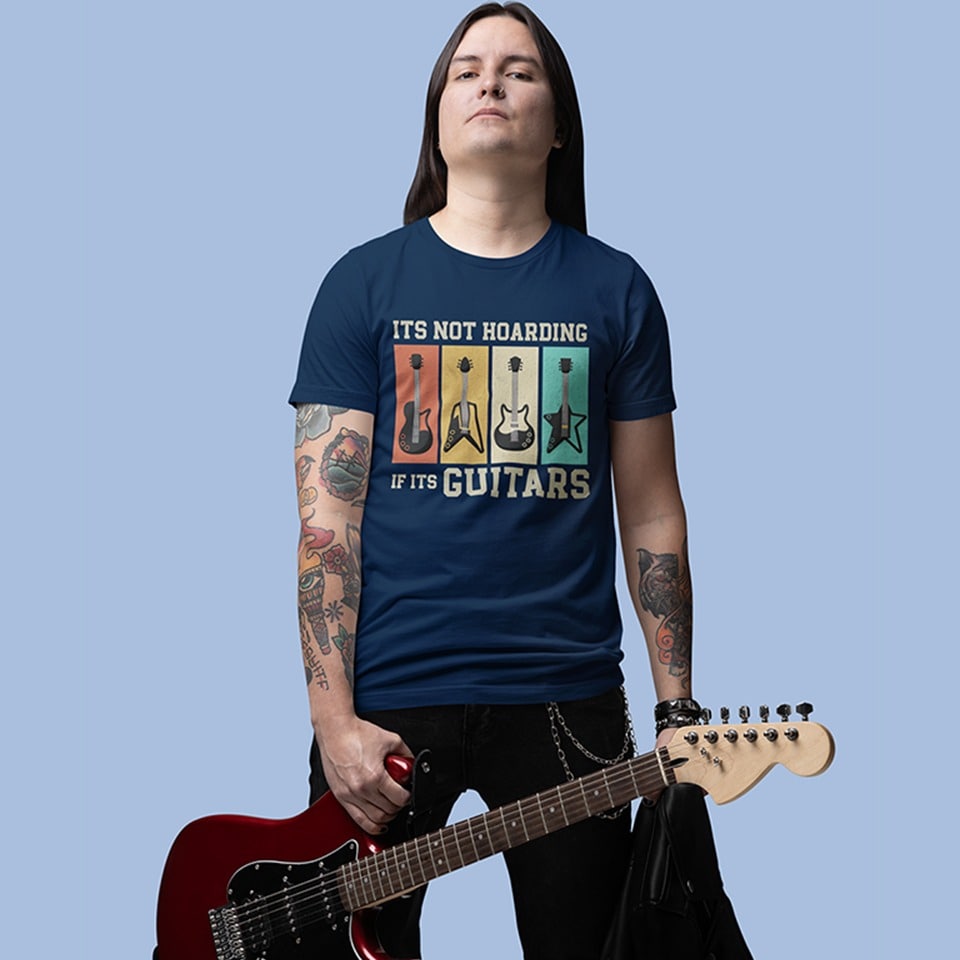 Guitar Hoarding Gift | Musician Humor Tshirt