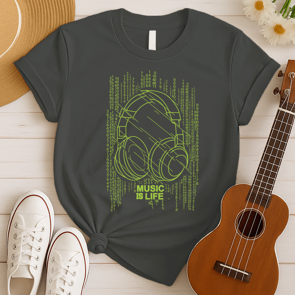 Music is Life Music Lover Tshirt