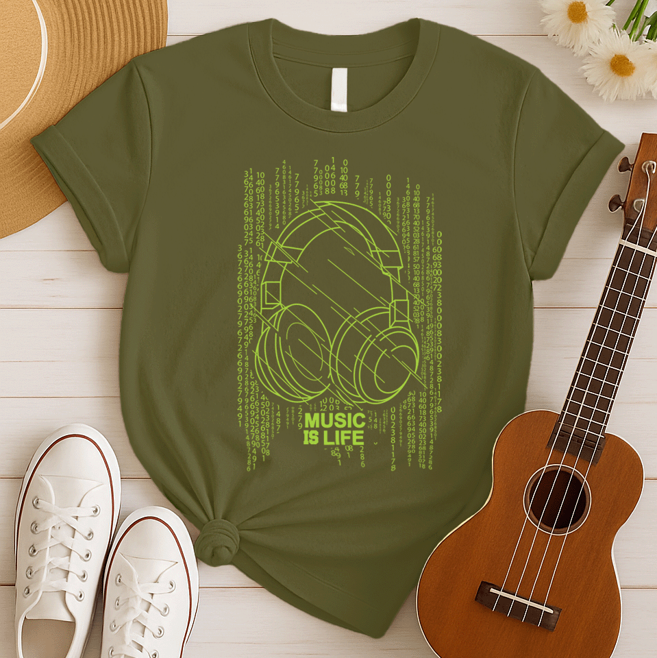Music is Life Music Lover Tshirt