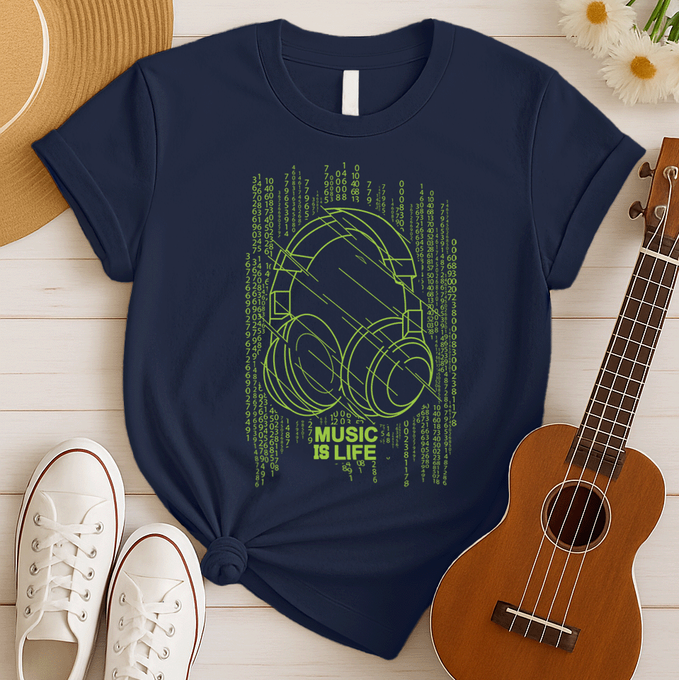 Music is Life Music Lover Tshirt
