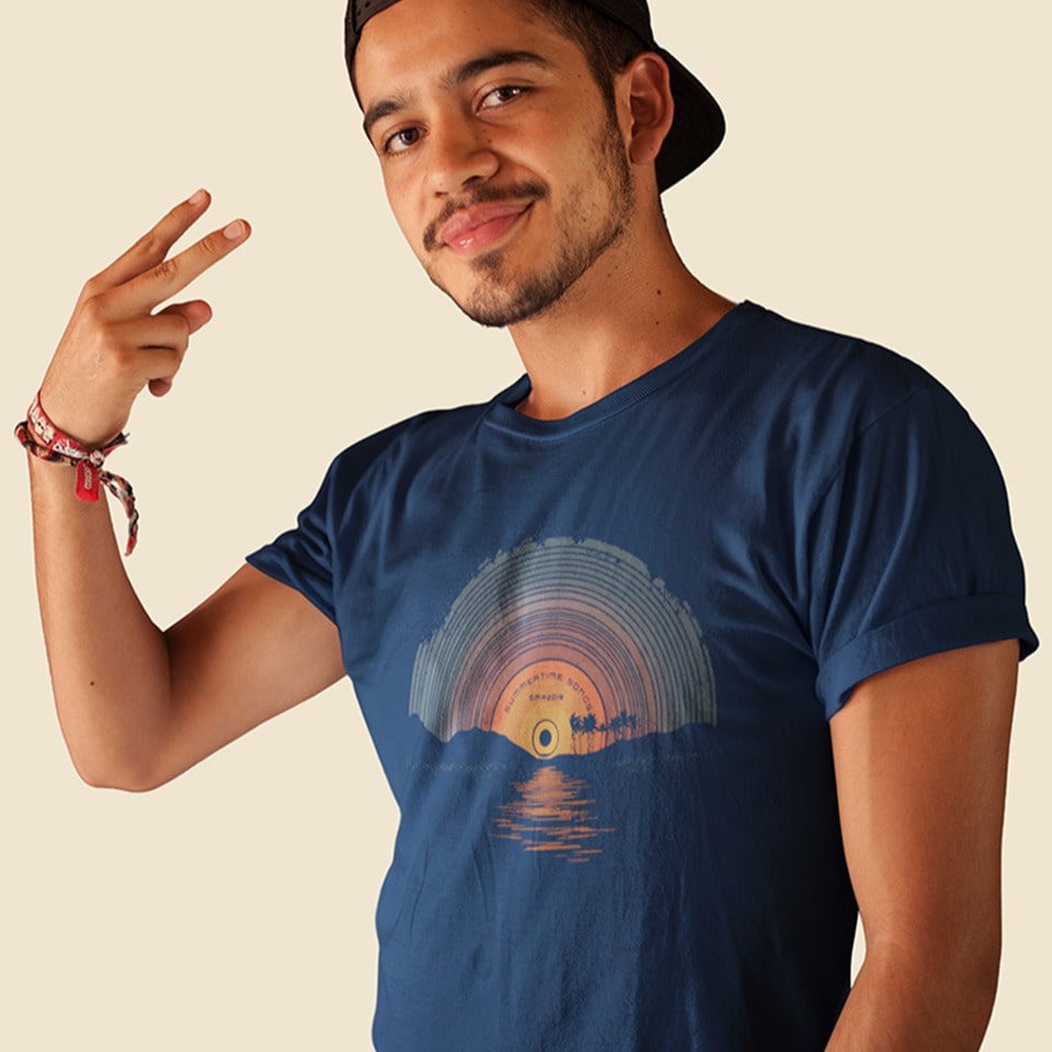 Summer Sunset Vinyl | Retro Music Tshirt