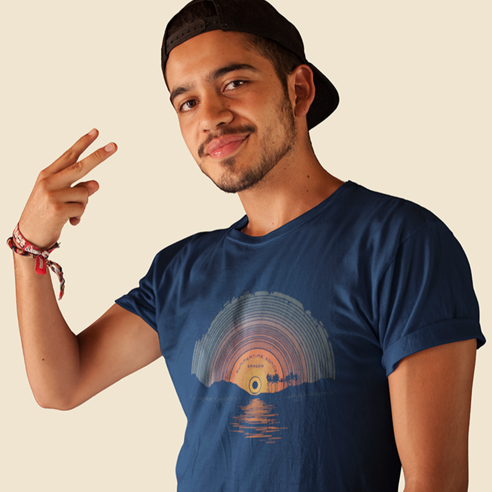 Retro Vinyl Sunset Vintage Tshirt