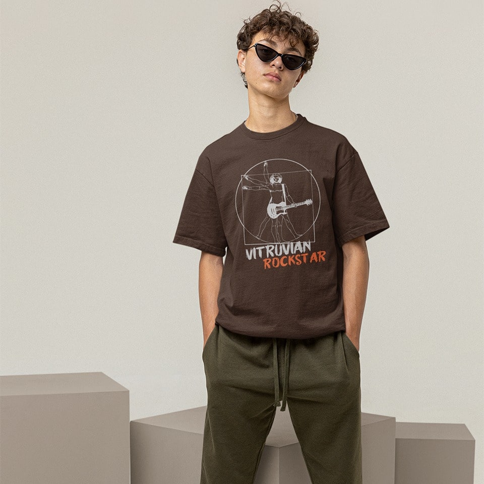 Vitruvian Rockstar | Guitar Lover Tshirt