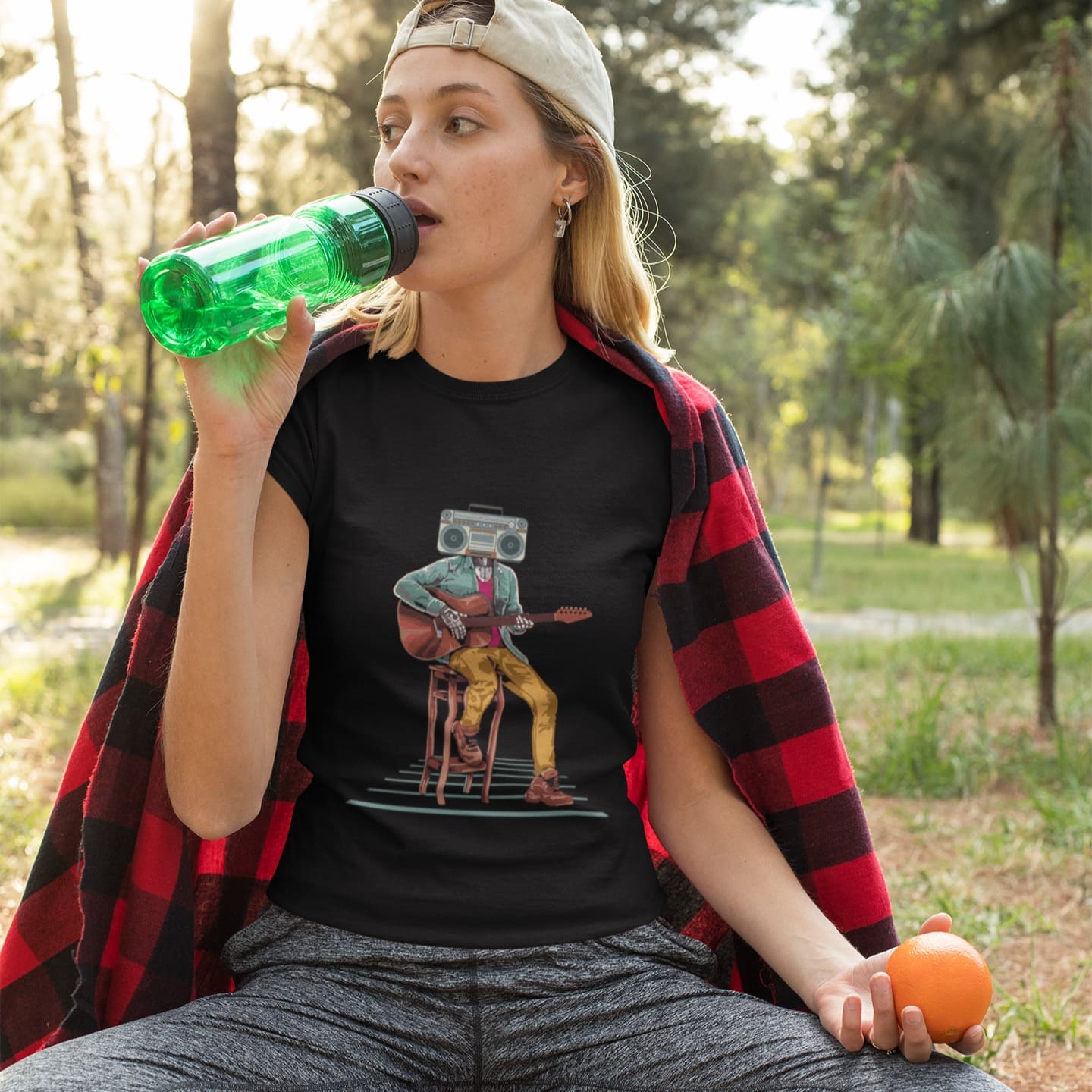 Boombox Man Plays | Guitar Player Tshirt