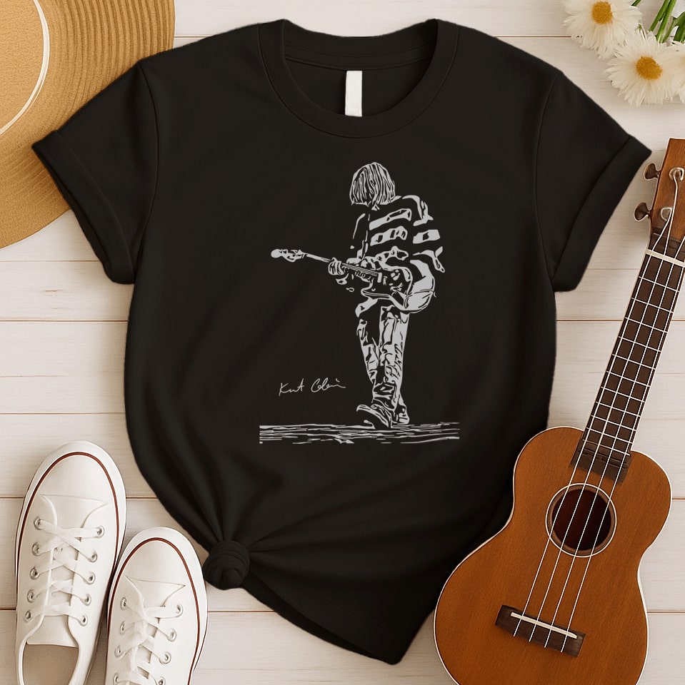 Cobain Guitar Tribute | Nirvana Fan Tshirt