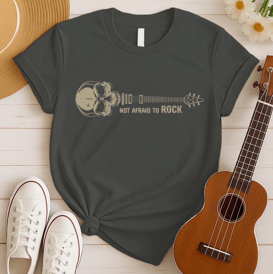 Rockstar Skeleton Halloween Guitarist Tshirt