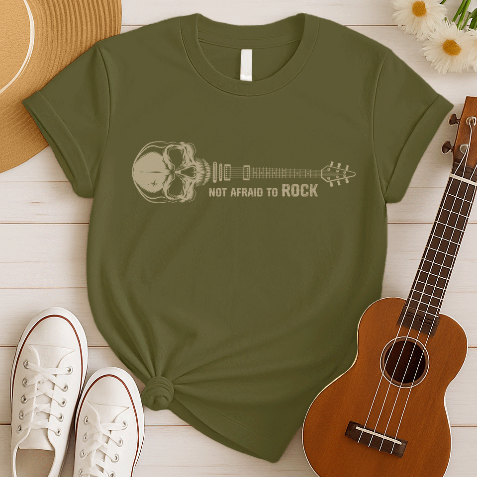 Rockstar Skeleton Halloween Guitarist Tshirt