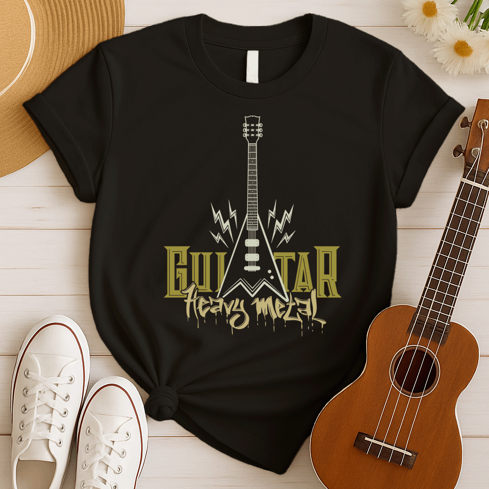 Electric Guitar Heavy Metal Tshirt