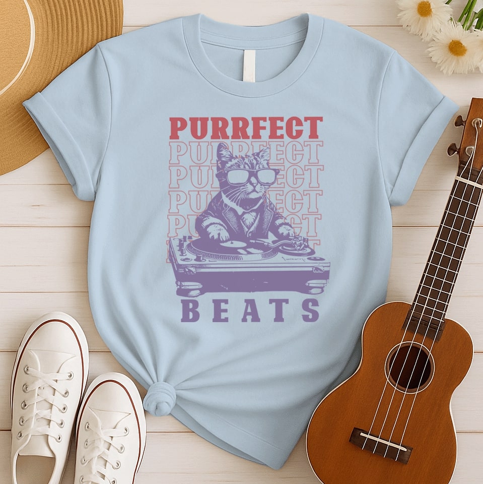 Groovy Purrfect DJ | Music Cat Tshirt