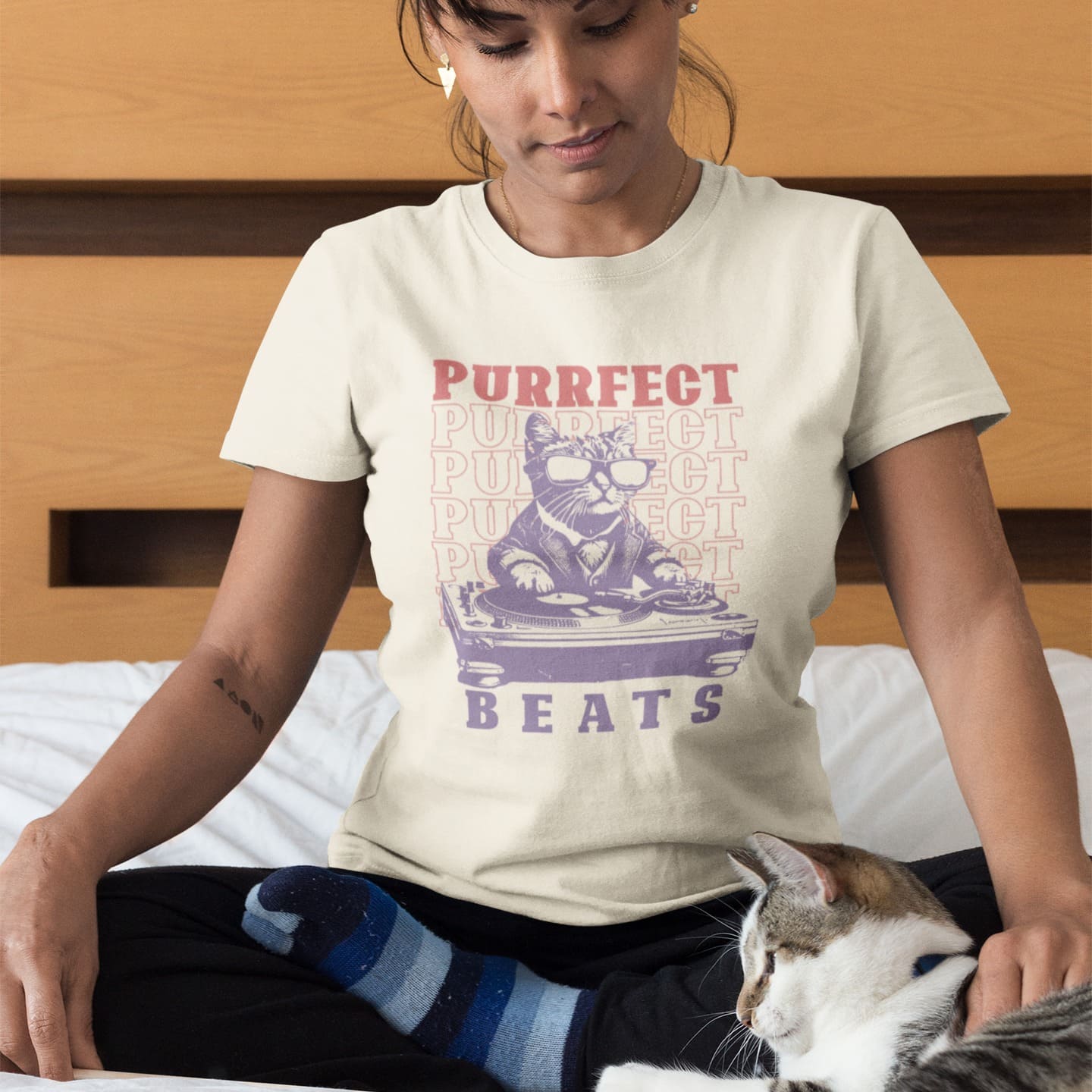 Groovy Purrfect DJ | Music Cat Tshirt