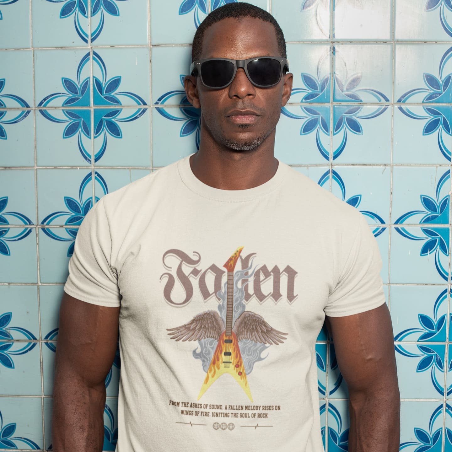 Wings of Rock'n'Roll | Fiery Guitar Tshirt