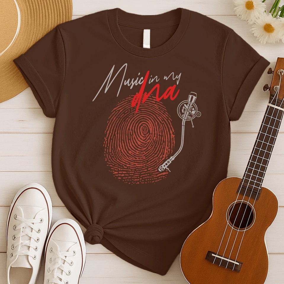 Music in My DNA | Vinyl Record Tshirt
