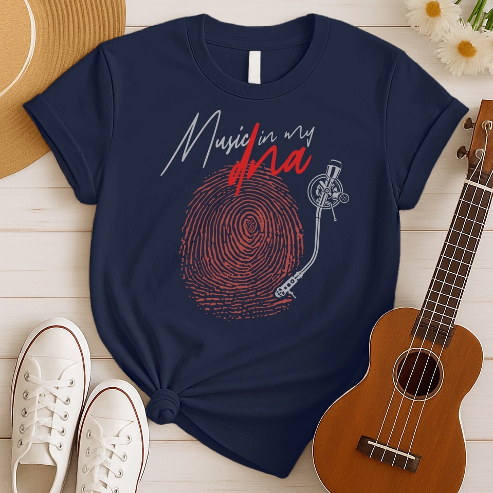 Music in My DNA | Vinyl Record Tshirt